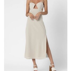 Elegant Cream keyhole Dress